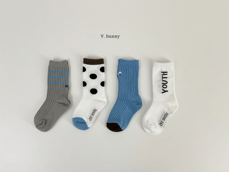 V Bunny - Korean Children Fashion - #kidsshorts - Youth Socks Set - 2