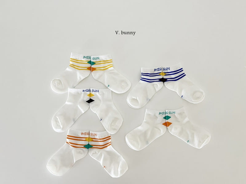 V Bunny - Korean Children Fashion - #kidsshorts - Midan Socks Set - 11