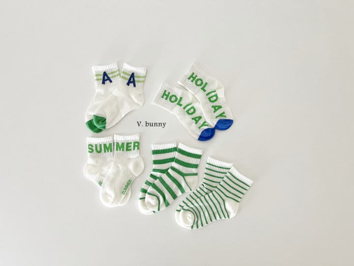 V Bunny - Korean Children Fashion - #kidsshorts - Holiday Socks Set - 9