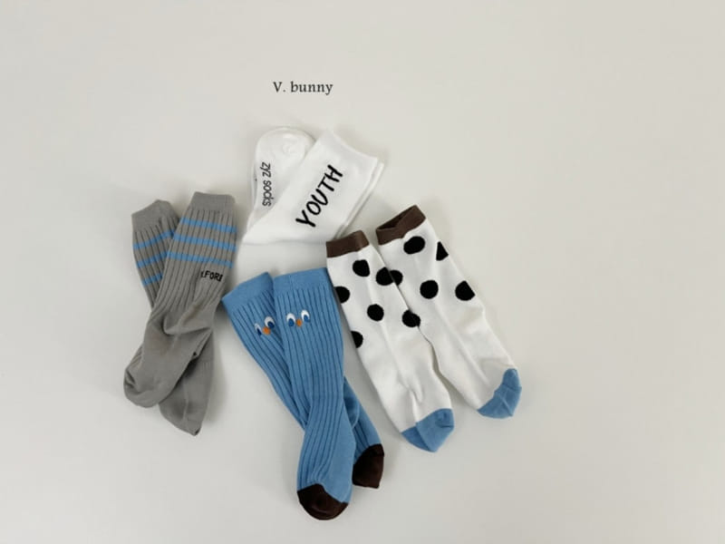 V Bunny - Korean Children Fashion - #kidsstore - Youth Socks Set - 3