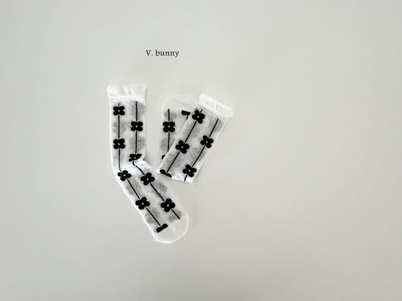 V Bunny - Korean Children Fashion - #kidsstore - Flower Line Socks Set - 7