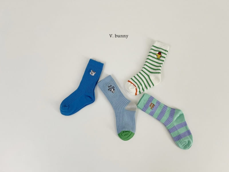 V Bunny - Korean Children Fashion - #littlefashionista - Puppy Socks Set - 9