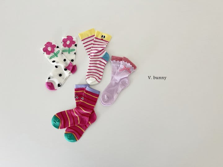 V Bunny - Korean Children Fashion - #littlefashionista - Round Eyes Socks Set - 2