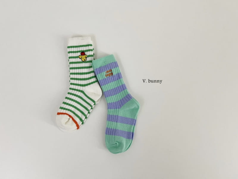V Bunny - Korean Children Fashion - #minifashionista - Puppy Socks Set - 11