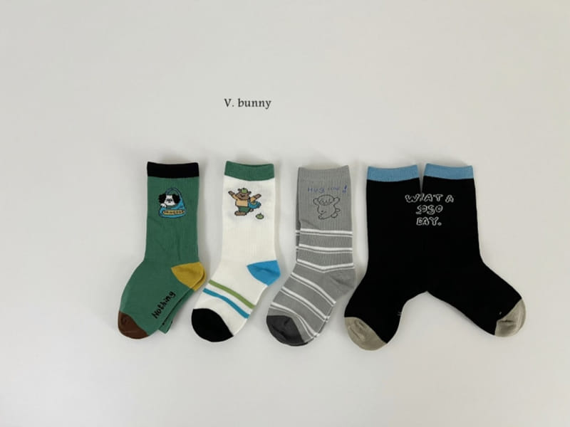 V Bunny - Korean Children Fashion - #minifashionista - Hug Me Socks Set - 9