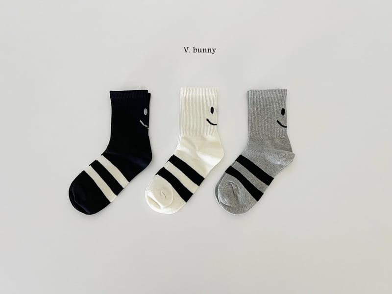 V Bunny - Korean Children Fashion - #stylishchildhood - ST Smile Socks Set