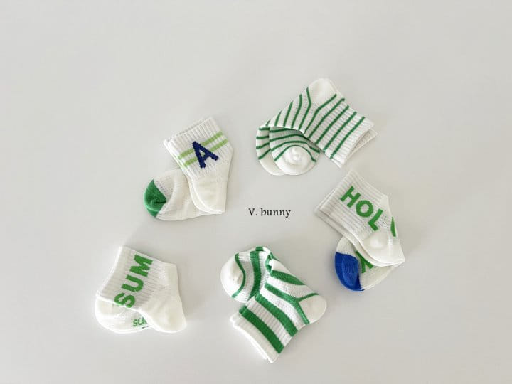 V Bunny - Korean Children Fashion - #toddlerclothing - Holiday Socks Set - 2