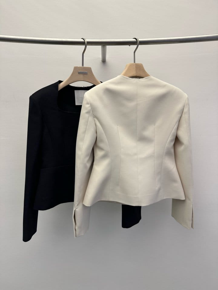 Wida - Korean Women Fashion - #momslook - U Square Neck Jacket - 2