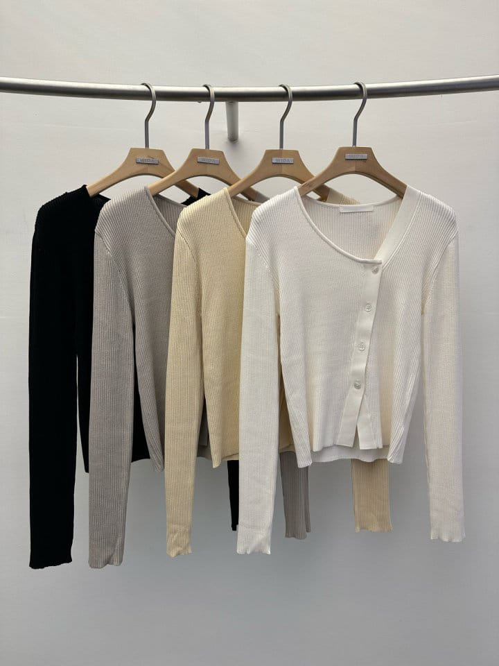 Wida - Korean Women Fashion - #momslook - Diagonal Cardigan