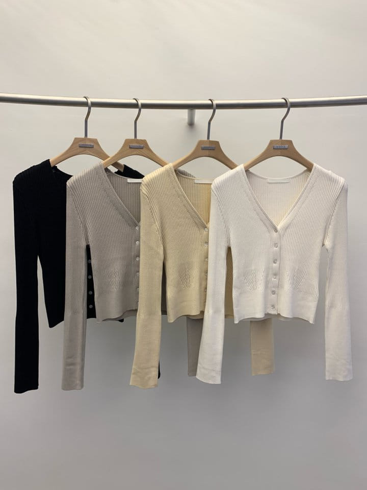 Wida - Korean Women Fashion - #momslook - Crop Rib Cardigan