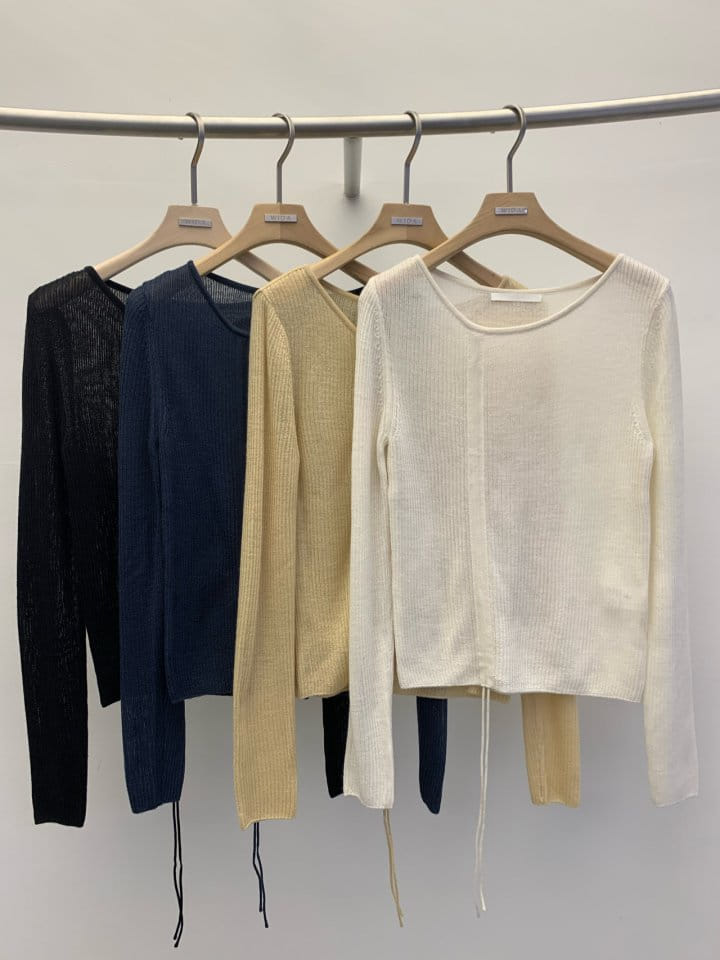 Wida - Korean Women Fashion - #momslook - String Rib Round