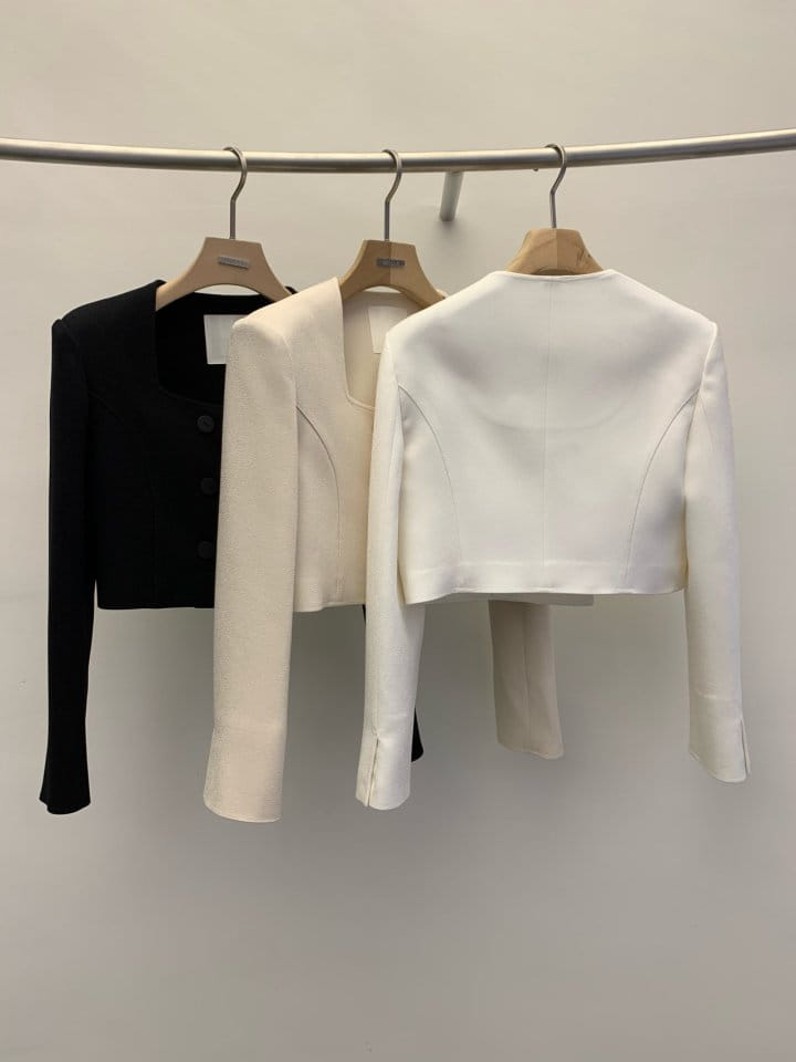 Wida - Korean Women Fashion - #momslook - UU U Neck Short Jacket - 2