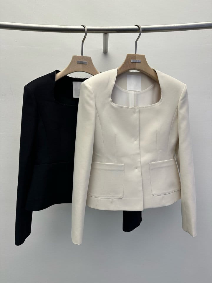Wida - Korean Women Fashion - #womensfashion - U Square Neck Jacket