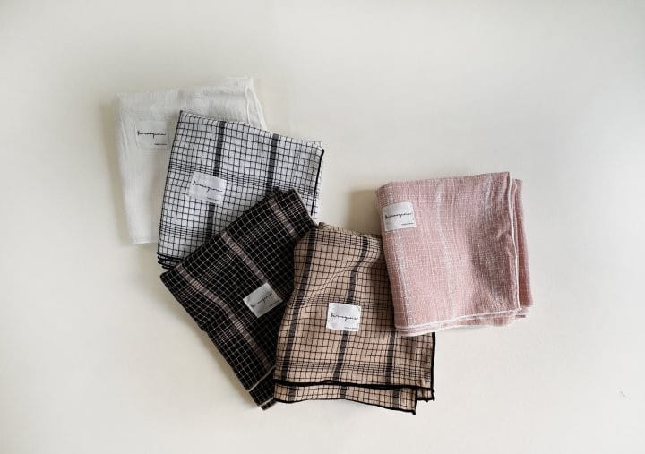 Yerooyena - Korean Children Fashion - #childofig - Natural Check Muffler - 3