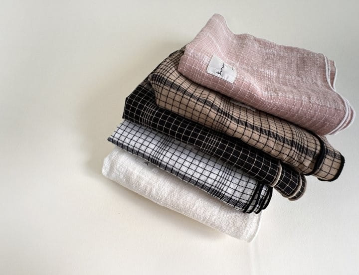 Yerooyena - Korean Children Fashion - #childofig - Natural Check Muffler - 4