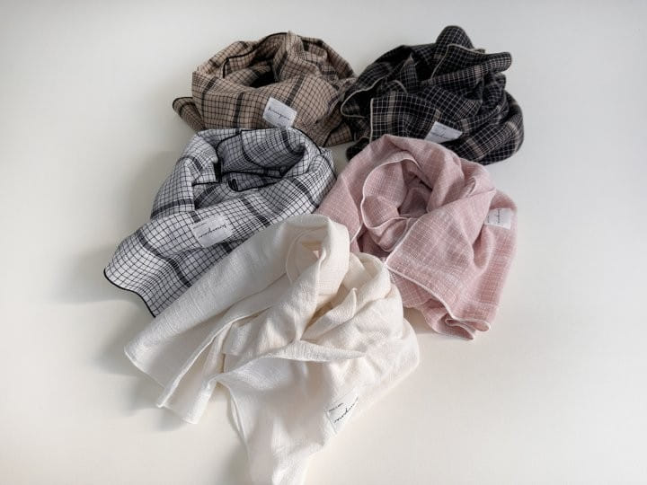 Yerooyena - Korean Children Fashion - #kidsshorts - Natural Check Muffler - 8