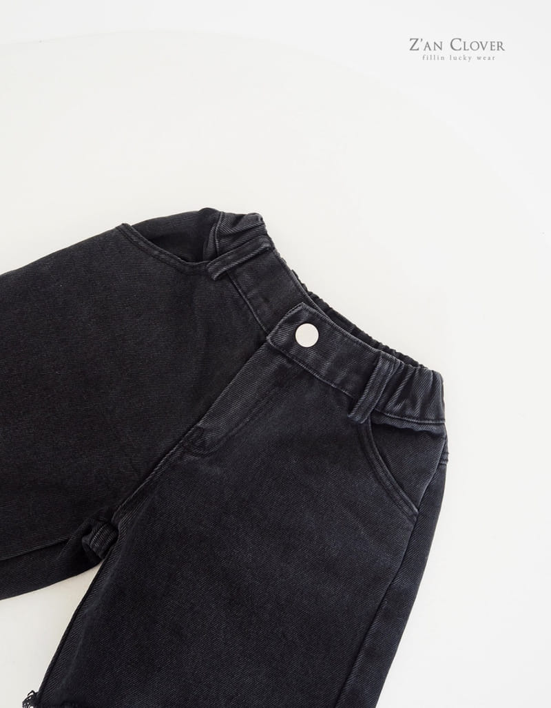 Zan Clover - Korean Children Fashion - #Kfashion4kids - Over Fit Ribbon Denim Shorts - 10