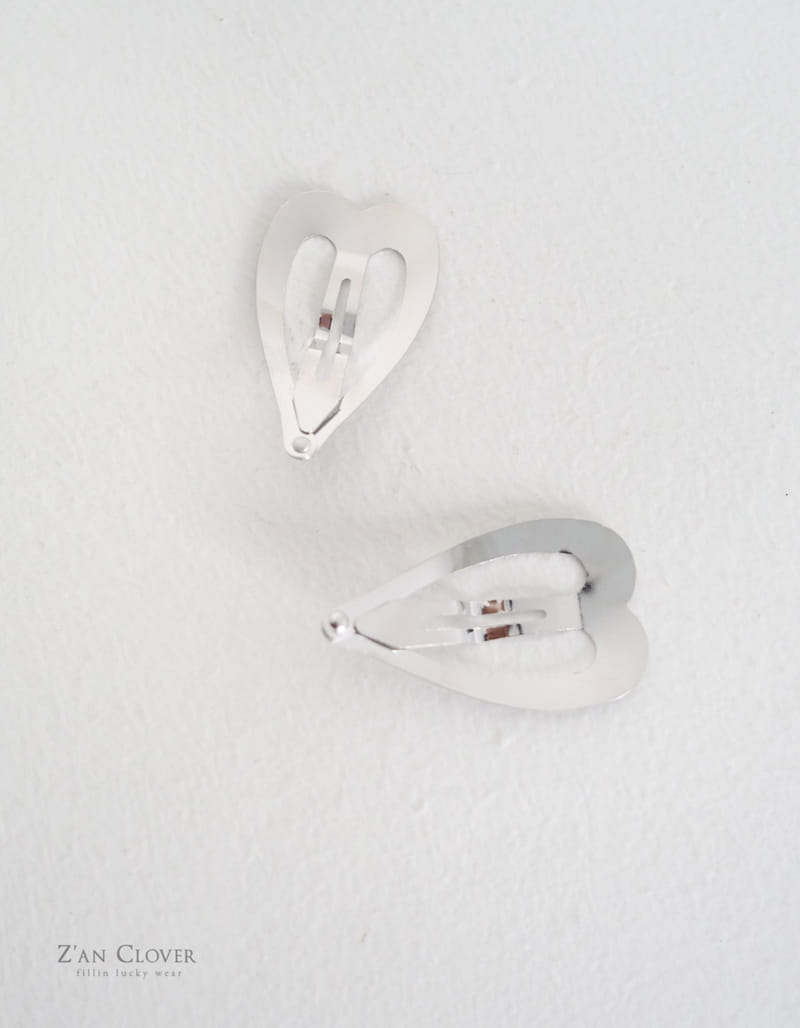 Zan Clover - Korean Children Fashion - #childofig - Heart Ribbon Pin Set - 4