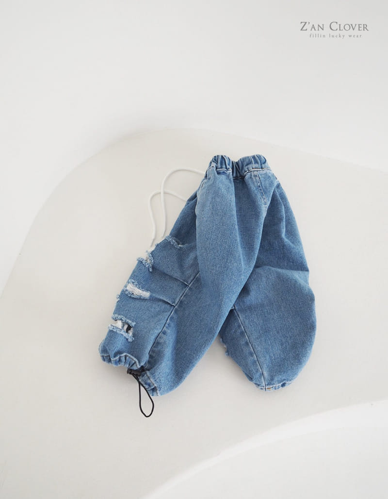 Zan Clover - Korean Children Fashion - #childofig - Vintage Balloon Denim Pants - 5
