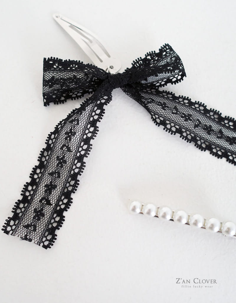 Zan Clover - Korean Children Fashion - #childofig - Lace Ribbon Pin Set - 5