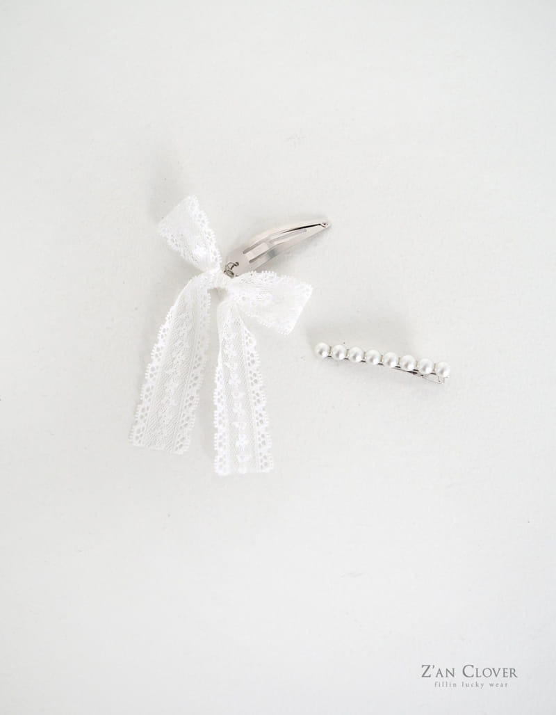 Zan Clover - Korean Children Fashion - #designkidswear - Lace Ribbon Pin Set - 7