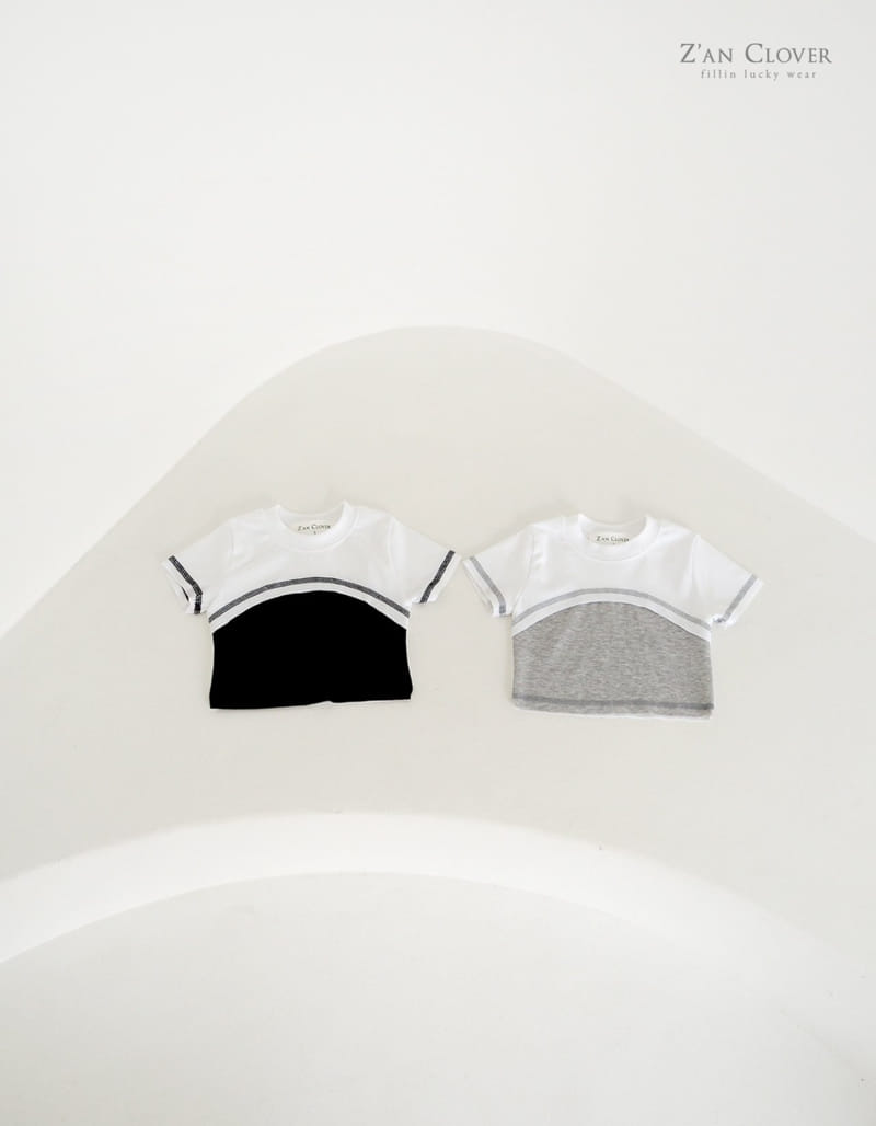 Zan Clover - Korean Children Fashion - #littlefashionista - Curve Color Tee - 2
