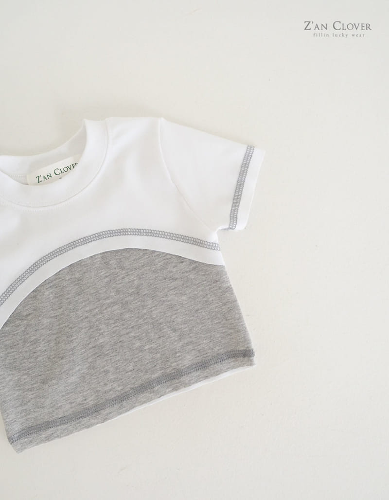 Zan Clover - Korean Children Fashion - #magicofchildhood - Curve Color Tee - 4