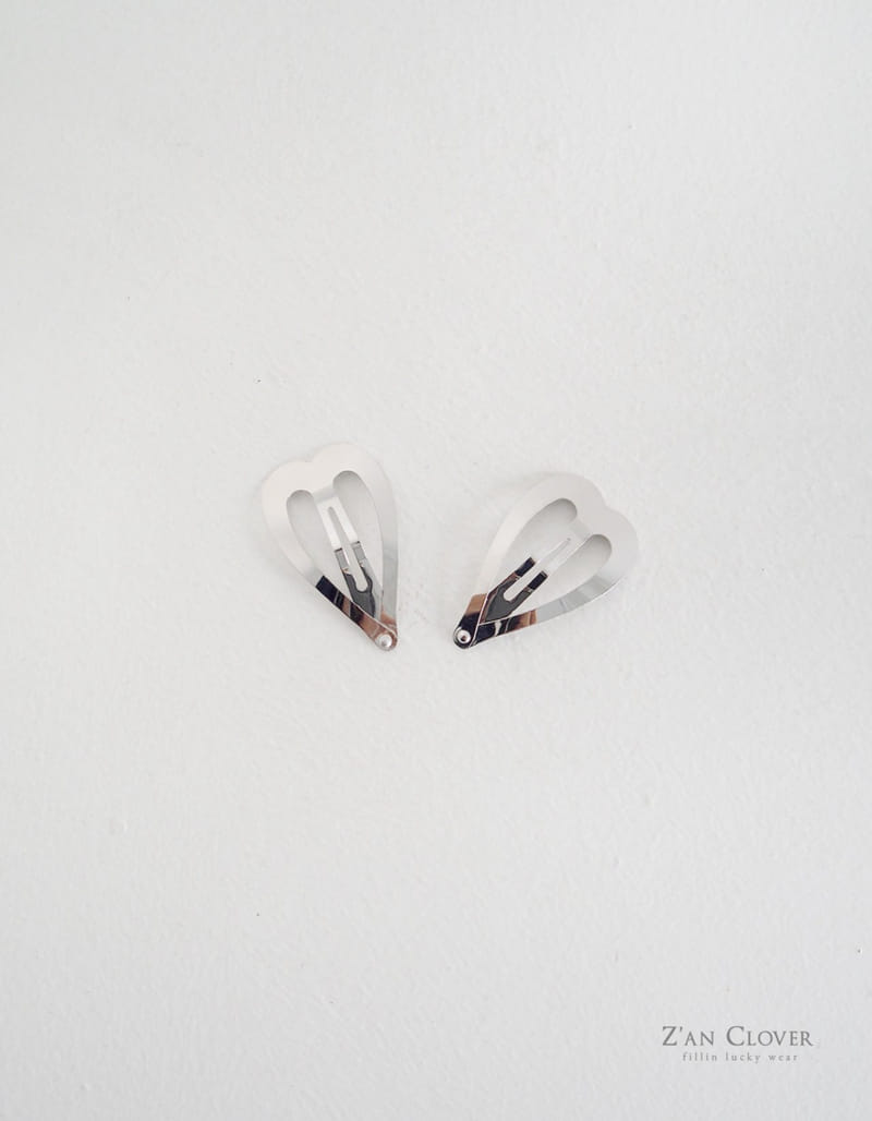 Zan Clover - Korean Children Fashion - #prettylittlegirls - Heart Ribbon Pin Set - 2