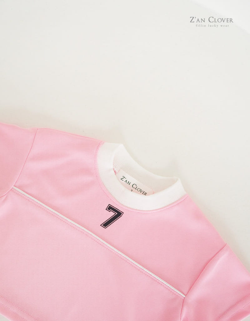 Zan Clover - Korean Children Fashion - #toddlerclothing - Seven Crop Tee - 4
