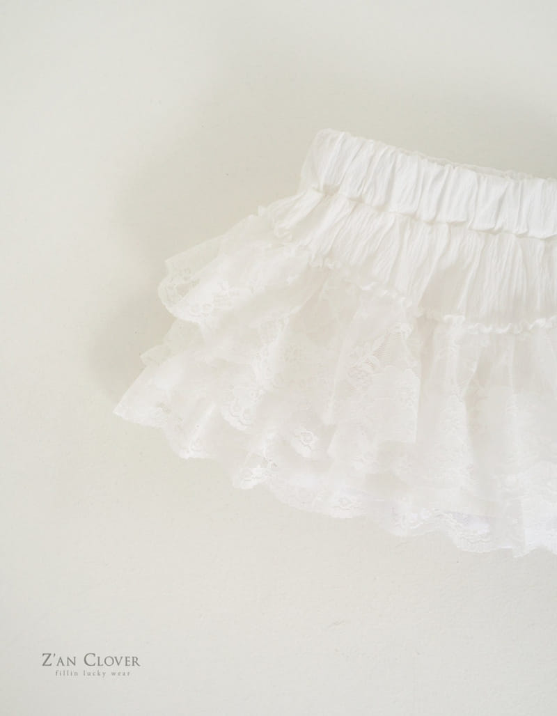 Zan Clover - Korean Children Fashion - #todddlerfashion - Lace Kan Kan Skirt - 3
