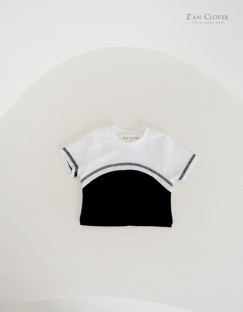 Zan Clover - Korean Children Fashion - #todddlerfashion - Curve Color Tee - 6