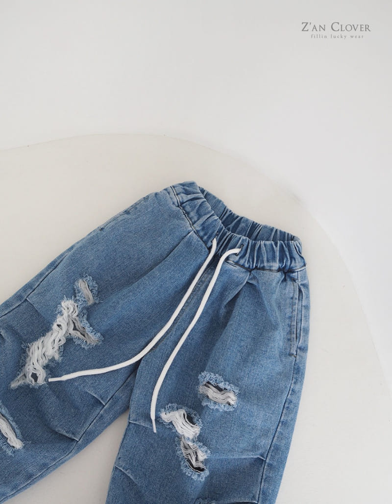 Zan Clover - Korean Children Fashion - #toddlerclothing - Vintage Balloon Denim Pants - 3