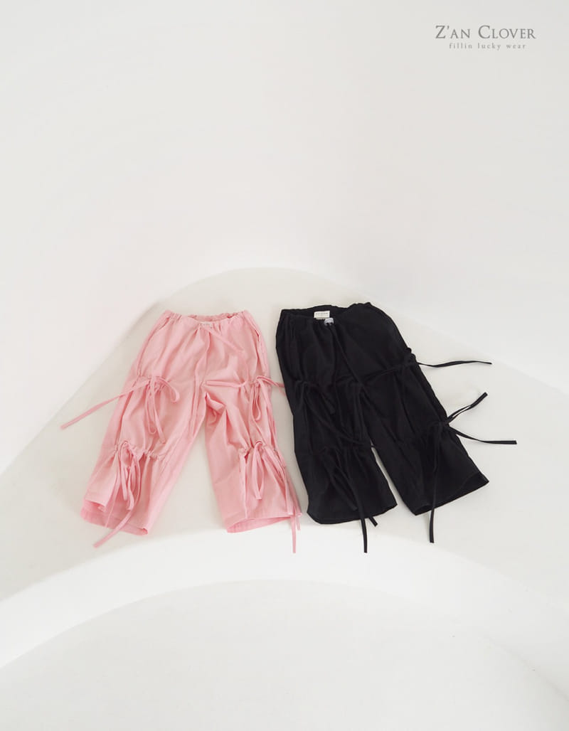 Zan Clover - Korean Children Fashion - #toddlerclothing - Strap Ribbon Pants - 2