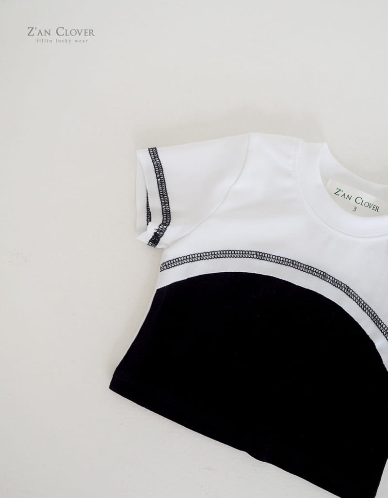 Zan Clover - Korean Children Fashion - #toddlerclothing - Curve Color Tee - 7
