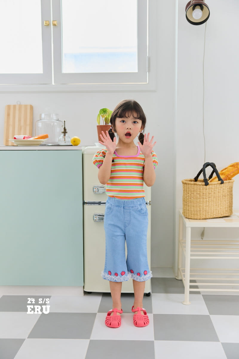 e.ru - Korean Children Fashion - #designkidswear - Flower Span Cropped Shorts - 10