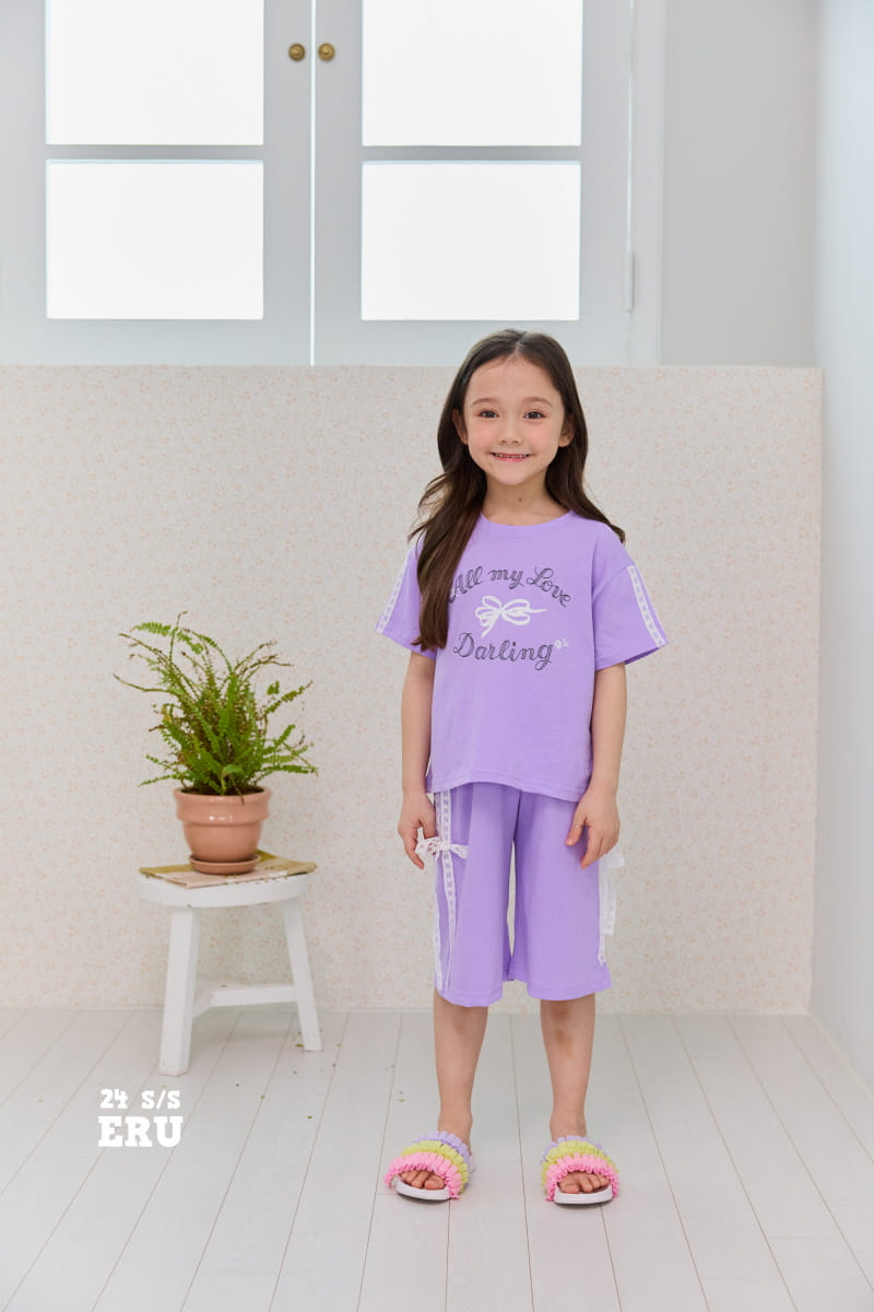 e.ru - Korean Children Fashion - #fashionkids - Ribbon Top Bottom Set - 3