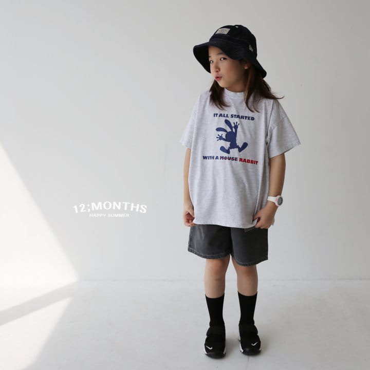 12 Month - Korean Children Fashion - #kidsshorts - Rabbit Tee With MOM
