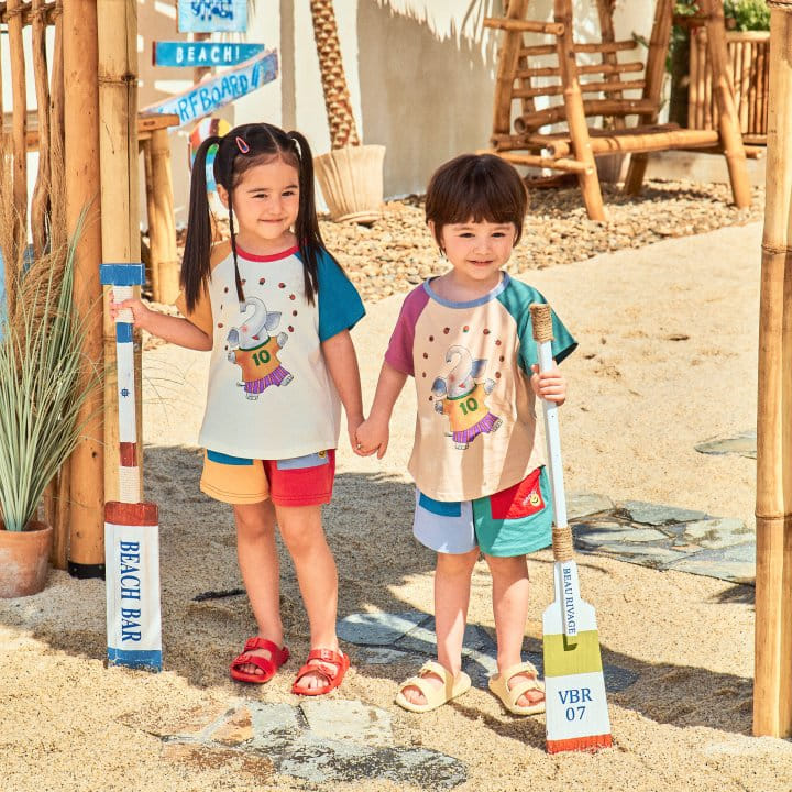 1St Blue - Korean Children Fashion - #fashionkids - Juggling Elephant Tee