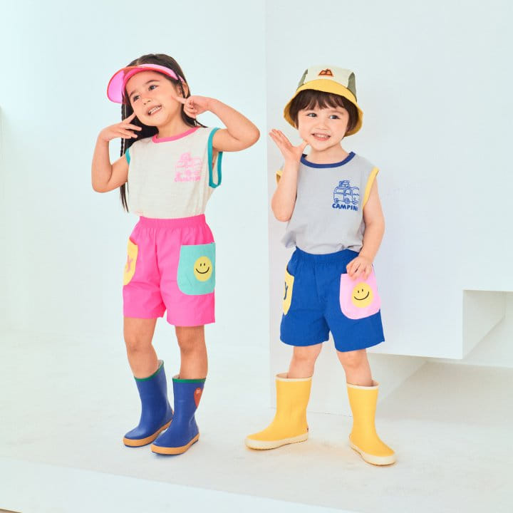 1St Blue - Korean Children Fashion - #kidsstore - Hey Smile Shorts - 2