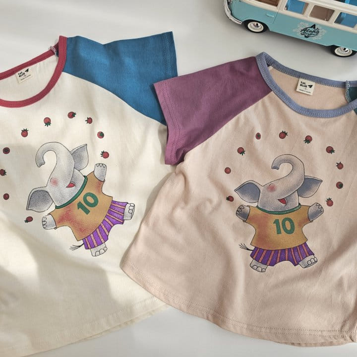 1St Blue - Korean Children Fashion - #minifashionista - Juggling Elephant Tee - 8