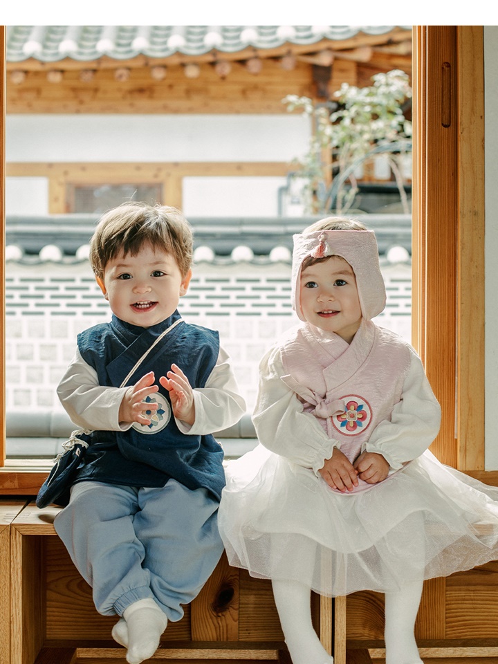 Gaonnuri Vest Top Bottom Boy Baby Hanbok Set