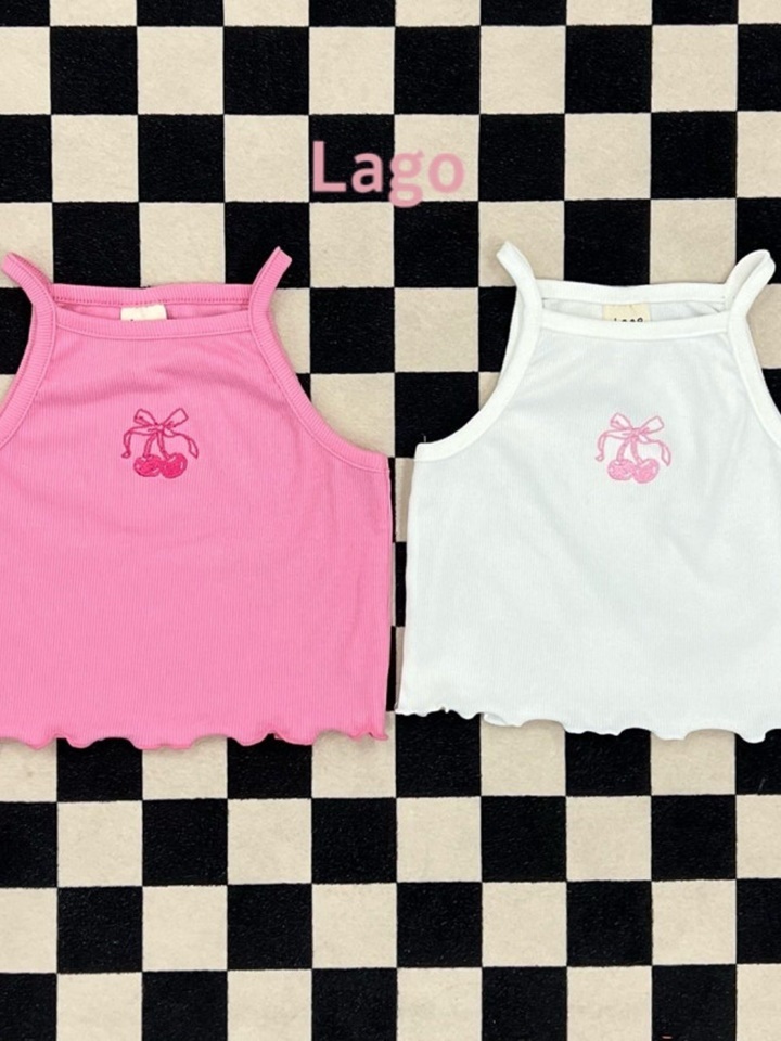 Cherry Terry Sleeveless Tee