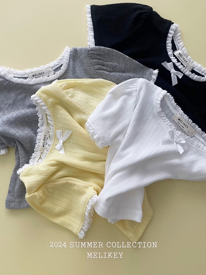 Eyelet Lace Short Sleeve Tee