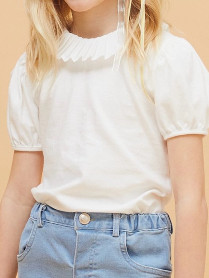 Pleats Collar Tee