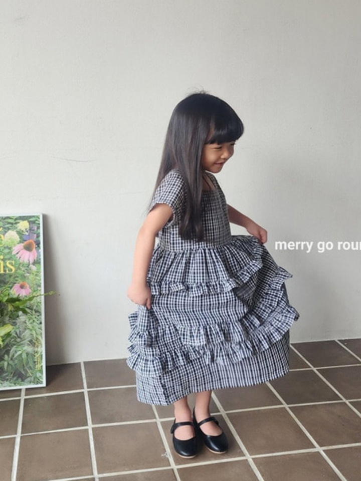 Check Frill One-Piece