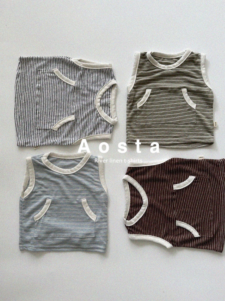 River Linen Sleeveless Tee