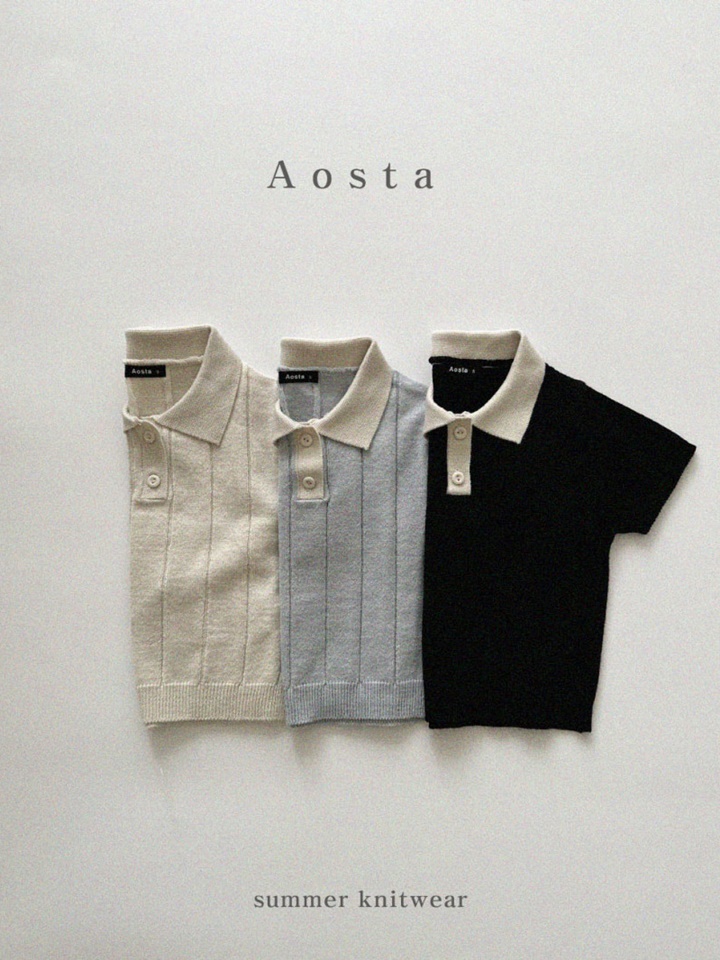 Gentle Knit Collar Tee