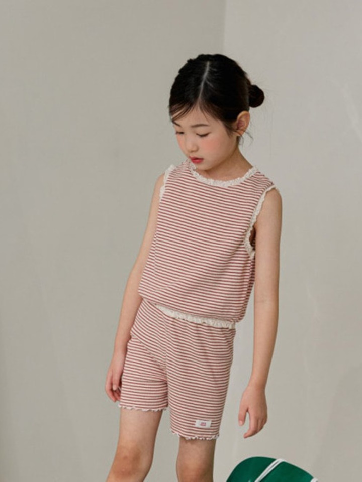 Latte Frill ST Sleeveless Tee