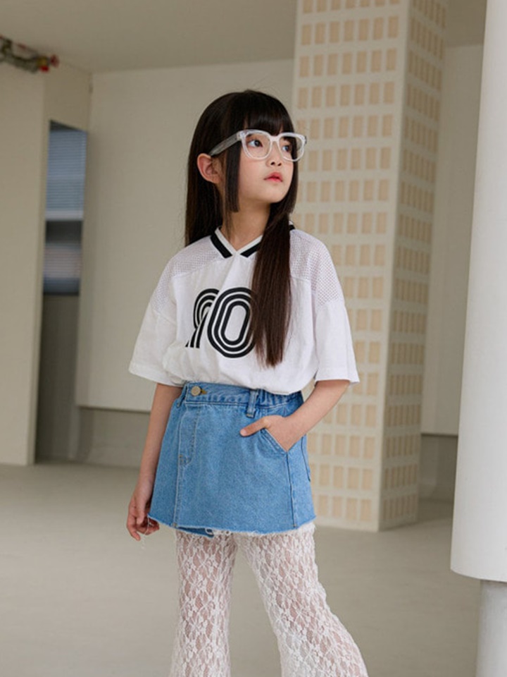 Wrap Denim Skirt