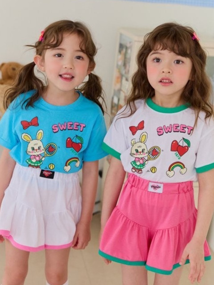 Sweet Skirt Pants Top Bottom Set